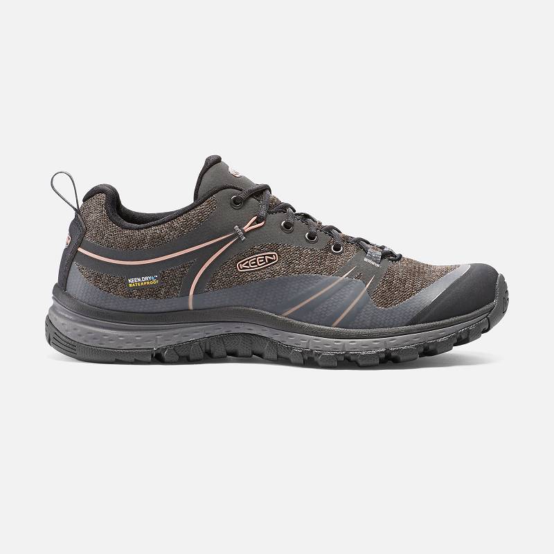 Keen Terradora Waterproof Wanderschuhe Damen DE-01564 Raven/Rose Dawn - Keen Damenschuhe Braun